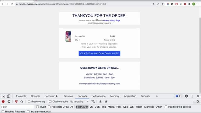 Complete E2E Flow Of Placing The Order And Grab The OrderID With Playwright