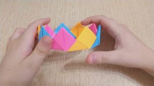 Бумажная корона очень просто. Оригами для детей