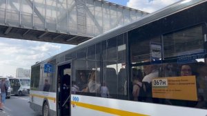 Автобус ЛиАЗ-5292.65-03 следует по маршруту 367м ”м. Домодедовская - Литературный Бульвар”