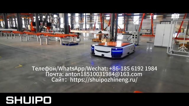 Интеллектуальная транспортная тележка AGV — беспилотный транспорт, автоматическая зарядка смотреть онлайн