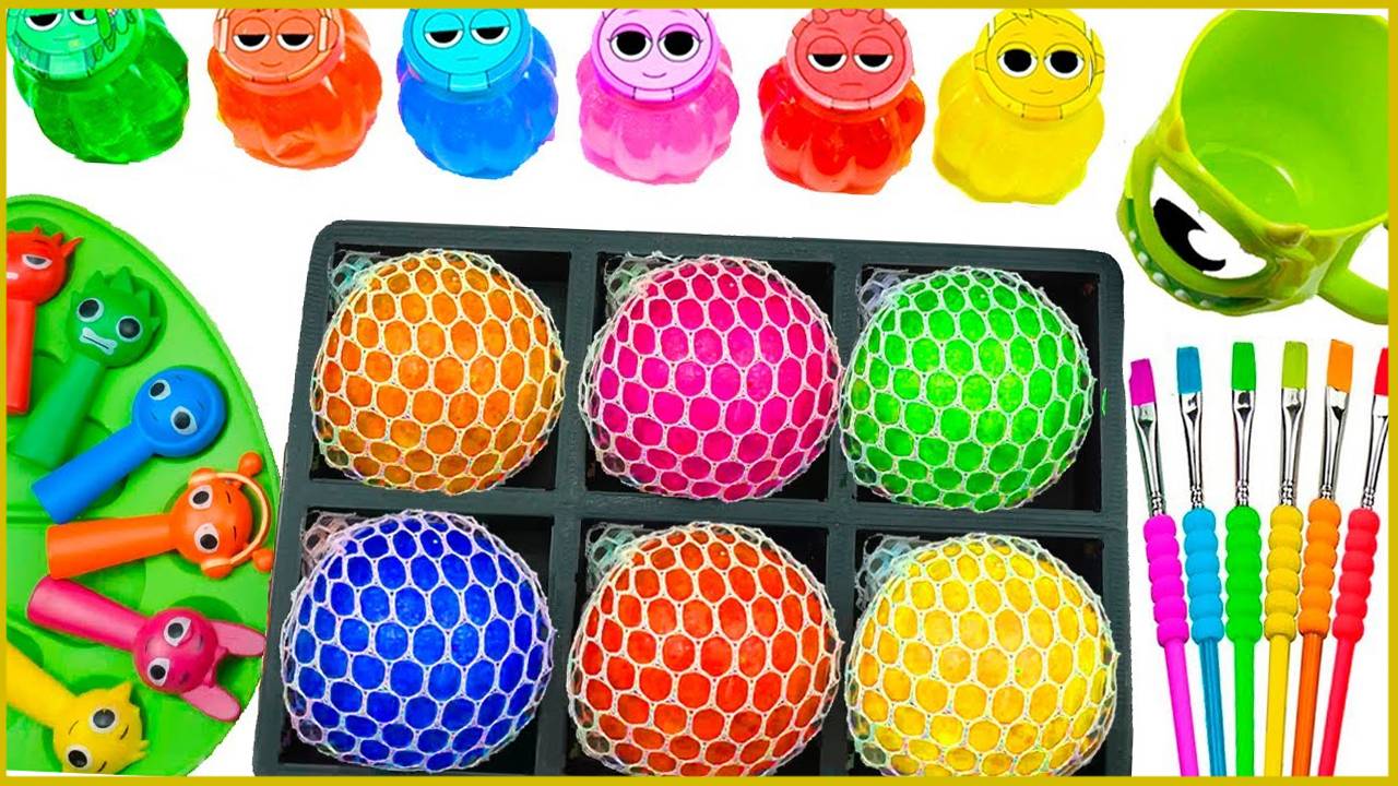 Мультики для малышей. Радужные слаймы - шарики своими руками. Мультики для детей смотреть онлайн смотреть онлайн