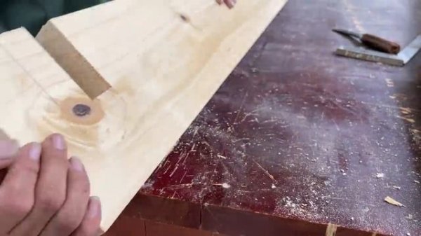 Extremely Ingenious Skills Woodworking Worker __ Making Cross Joints Bed Monolithic Wood Projects
