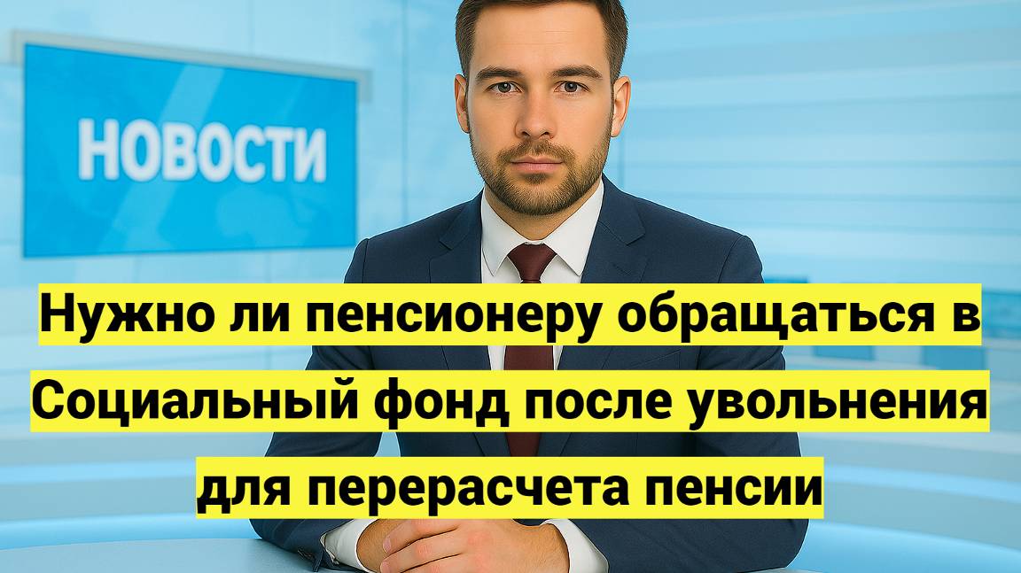 Нужно ли пенсионеру обращаться в Социальный фонд после увольнения для перерасчета пенсии смотреть онлайн
