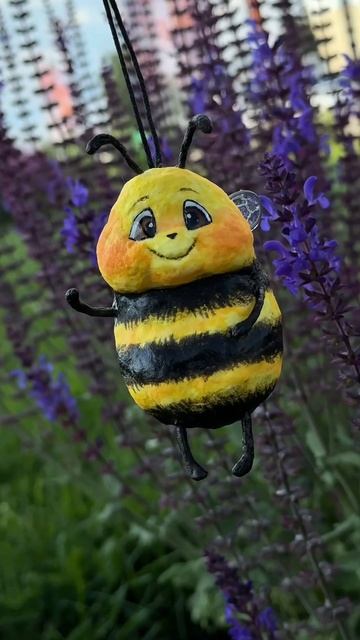 Пчела ёлочная игрушка из ваты смотреть онлайн