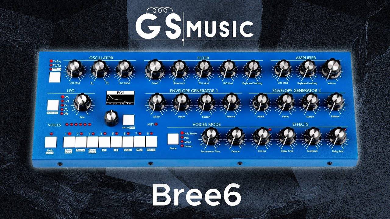 GS Music Bree6: Analog Synth Sound Demo (No Talking)