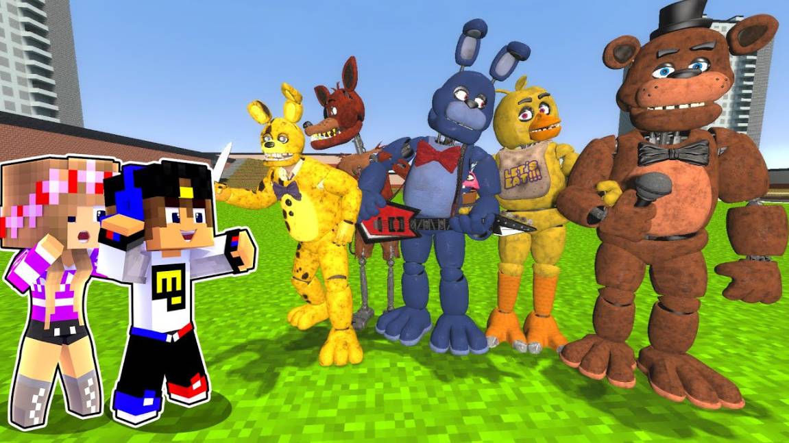 СЛОМАННЫЙ МОД ФНАФ АНИМАТРОНИКИ в МАЙНКРАФТ ДЕВУШКА НУБ и ПРО ВИДЕО ТРОЛЛИНГ MINECRAFT FNAF Евгенбро смотреть онлайн