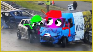 Мультики для детей. Безумные столкновения на гоночных трассах. Мультики про машинки для малышей