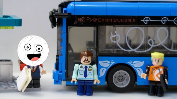 Город из конструктора! БРИКСИТИ Дрифт на заправке и Электробус от Brick Labs