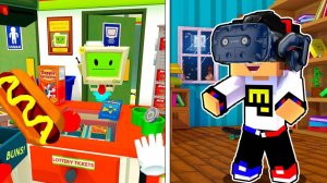 24 ЧАСА ПРОДАВЕЦ В МАГАЗИНЕ В VR МАЙНКРАФТ ЧЕЛЛЕНДЖ  НУБ И ПРО ВИДЕО ТРОЛЛИНГ MINECRAFT Евгенбро