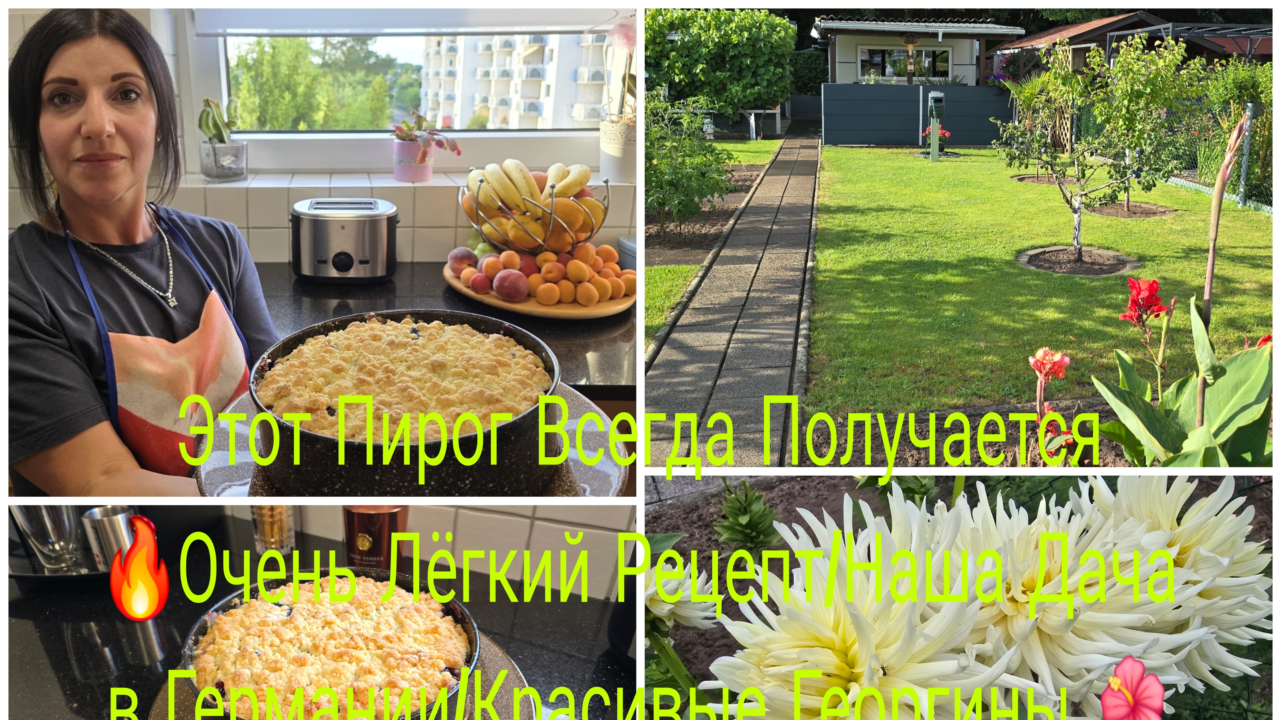 Самый Вкусный Счный Пирог с Ревенем! и с Голубикой 🫐🔥Наша Дача в Германии 🇩🇪 Красивые Георгины смотреть онлайн