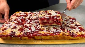 Все ищут этот рецепт! Бесподобный ПИРОГ с клубникой за 5 минут намного вкуснее торта!