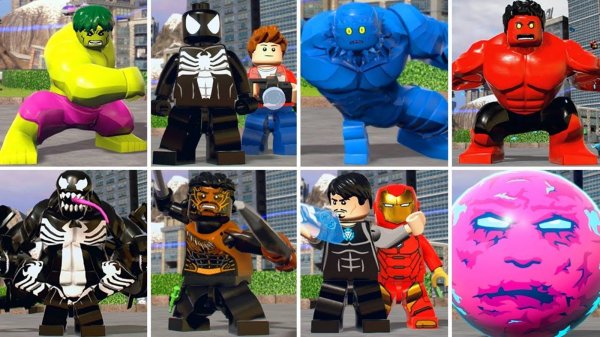 Трансформация всех персонажей в LEGO Marvel Super Heroes 2