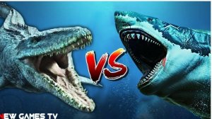 Мегалодон vs мозазавр