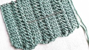 Очень лёгкий узор ВСЕГО 1 РЯД 💥 Двухсторонний ажурный узор для шарфа