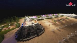 Ночной пляж. 3d проект