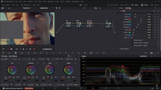 Пленочный образ с помощью сплит-тонирования в DaVinci Resolve смотреть онлайн