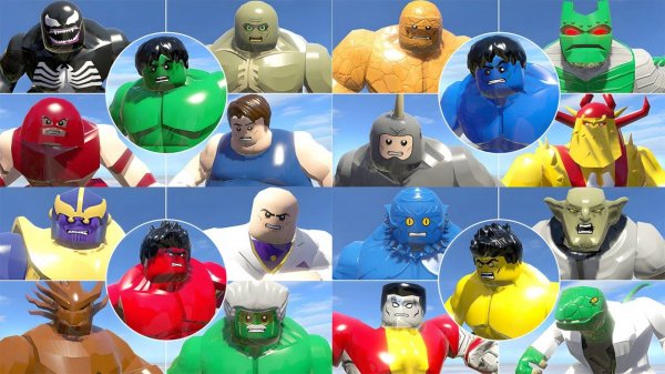 ХАЛКИ ВСЕХ ЦВЕТОВ vs ВСЕ БОЛЬШИЕ ПЕРСОНАЖИ. ЭПИЧНЫЙ БОЙ В LEGO Marvel Super Heroes