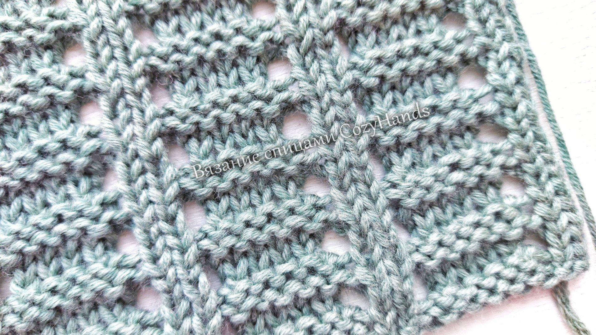 Очень простой ажурный узор 🔥 Для вязания джемпера, палантина смотреть онлайн