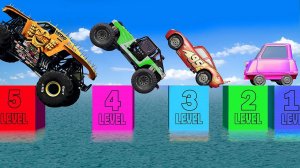 Машинки летают и прыгают! Развивающие мультики Машины помощники.