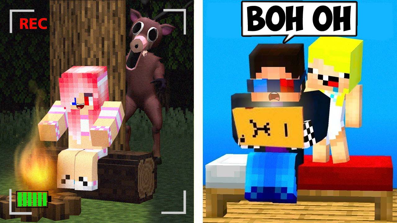 🌲ЗАСНЯЛИ 99 НОЧЕЙ В ЛЕСУ НА СКРЫТЫЕ КАМЕРЫ В МАЙНКРАФТ! ШЕДИ И НУБИК MINECRAFT смотреть онлайн