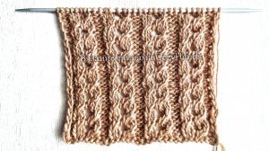 Универсальный вертикальный узор с ажурными жгутами для вязания джемпера, носков