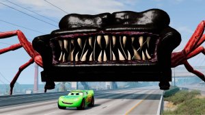 Эпический побег от Пожирателя Молний Маккуина, Пожирателя диванов, пожирателя роботов BeamNG