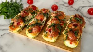 Яркая ЗАКУСКА из Доступных Продуктов. Нежные ЛОДОЧКИ из КАБАЧКОВ