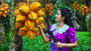 Королевское кокосовое вино!🍷 Пирог, смузи и сухое карри на своей кухне в шри-ланкийской деревне!