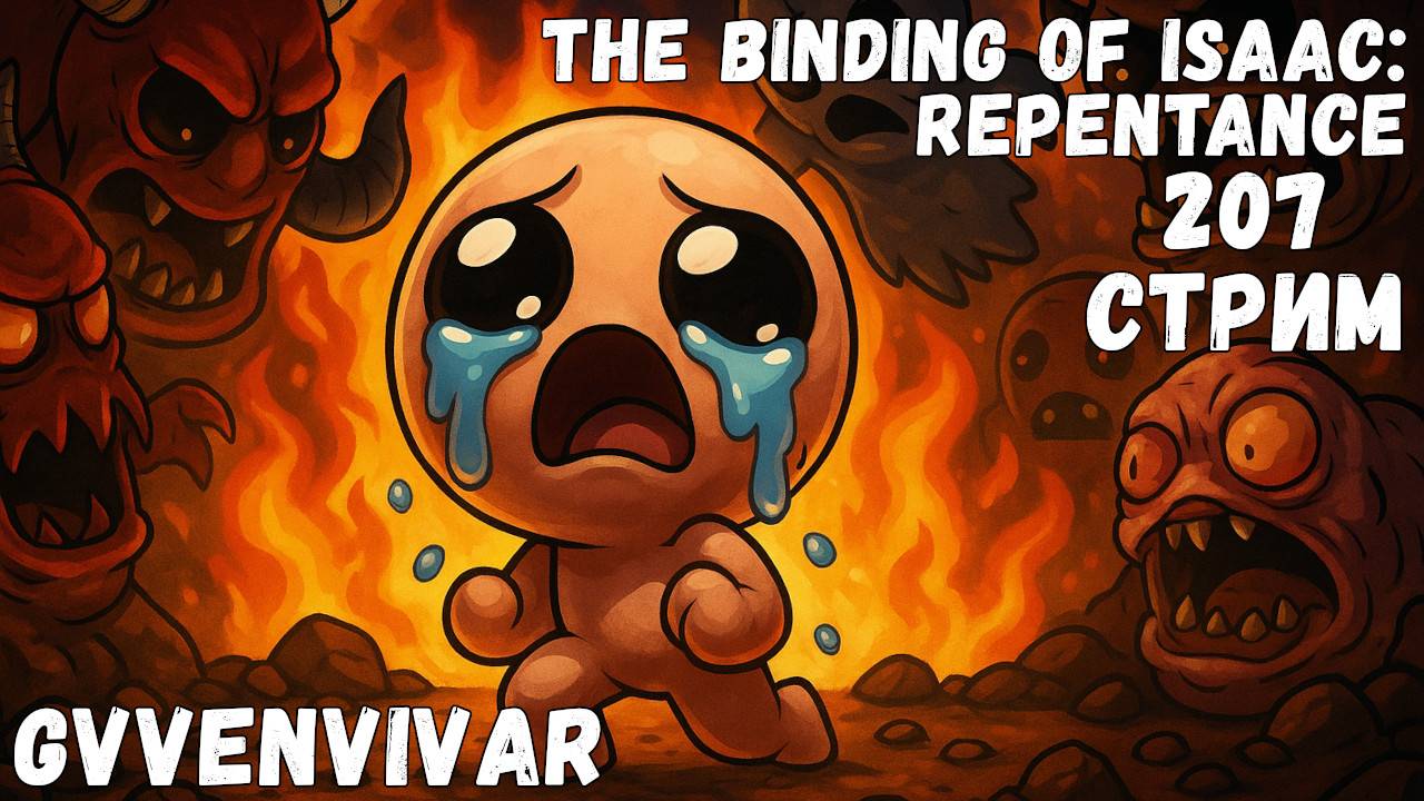 (Стрим) ДР с Айзеком || The Binding of Isaac: Repentance - 207 смотреть онлайн