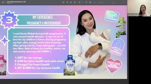 Мафтуна Тухтасинова. Опыт применения продукции Xenia Global.