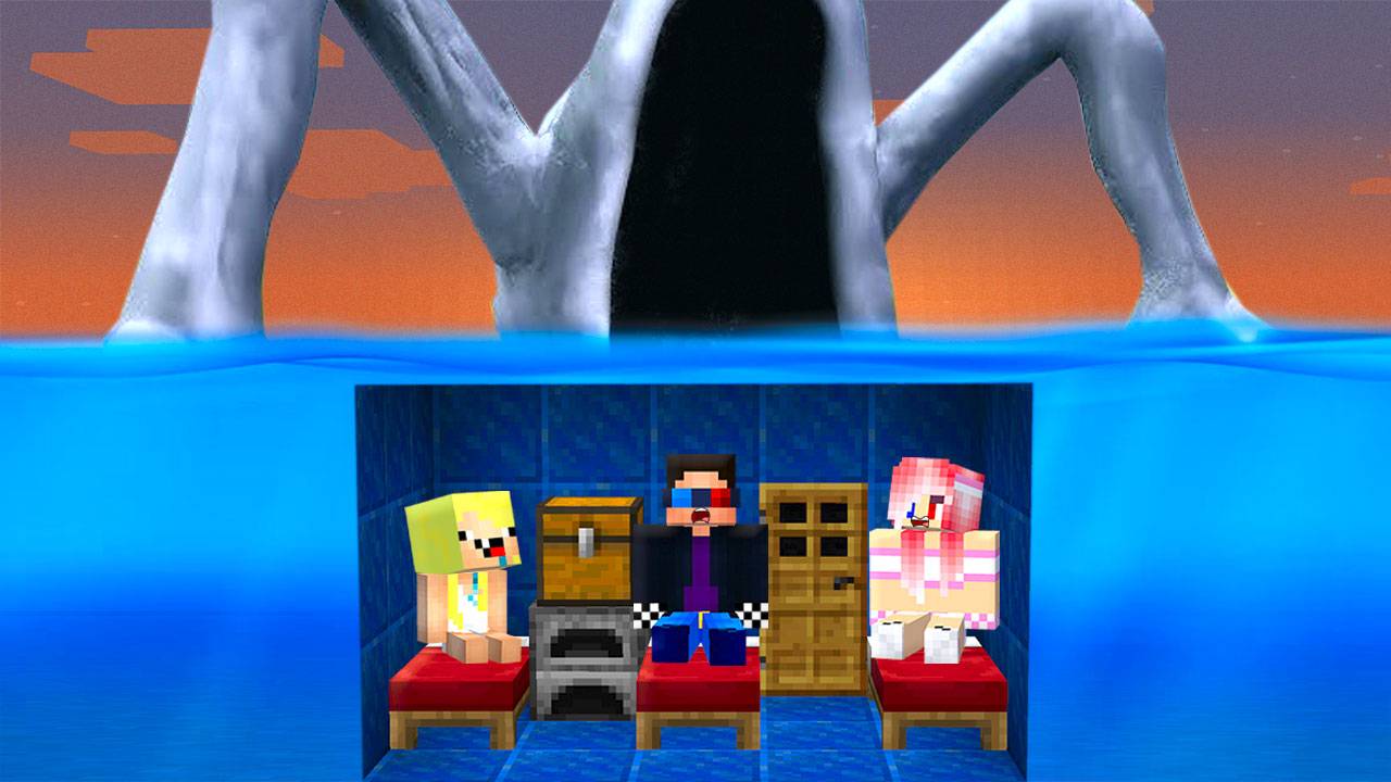 🌊ОБУСТРОИЛИ ПОДВОДНЫЙ БУНКЕР И ПЕРЕЖИЛИ НОЧЬ В МАЙНКРАФТ! ШЕДИ MINECRAFT смотреть онлайн
