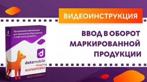 DataMobile. Ввод в оборот маркированной продукции