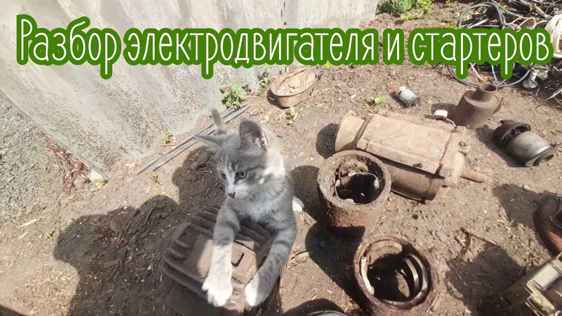 Разбор цветного металла электродвигателя и стартеров смотреть онлайн