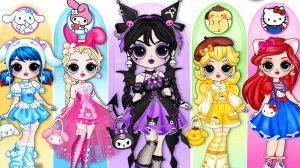 Принцесса Сияет, преображая Лунную девочку, Солнечную девочку и Звездную девочку! Модные бумажные ку