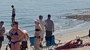 Купание на Елисеевском пляже в Таганроге