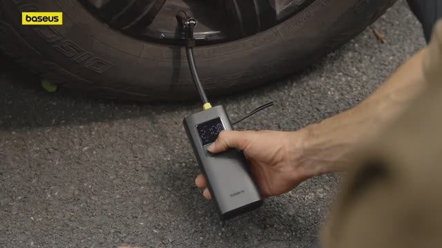 Обзор электрического насоса Baseus Super Mini Pro Series Wireless Car Inflator Black (BSC G016) смотреть онлайн