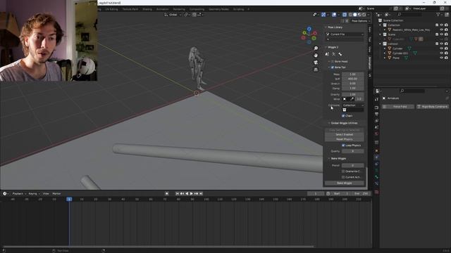 THE EASIEST Ragdoll Physics in Blender!! Wiggle Bones 2 Addon смотреть онлайн