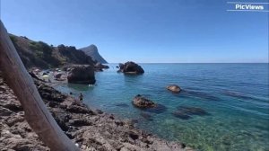 Крым Судак поселок Новый Свет сегодня 10 июля 2025. Море и погода в Крыму сейчас. Как выглядит пляж