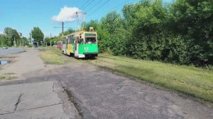 На трамваях 1 и 7 от парка им. 30-летия ВЛКСМ до Детской больницы в Омске!