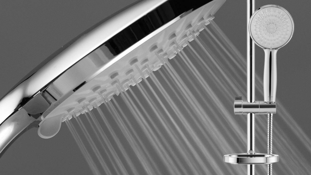 Распаковка душевого комплекта с трехрежимной лейкой Swedbe Calypso 5011 смотреть онлайн