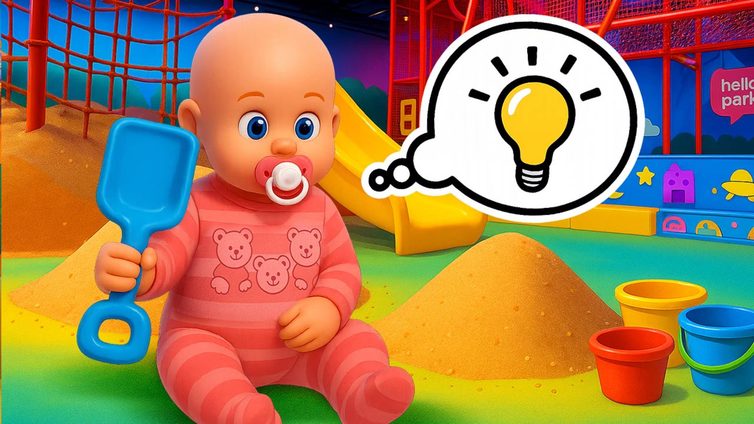 Пупс Аннабель с мамой в Hello Park!   Веселый день с Беби Бон - видео для девочек