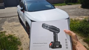 Автомобильный пылесос беспроводной аккумуляторный мощный 3 в 1, воздуходув, вакууматор, 6 насадок