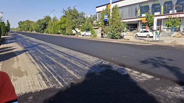 Ремонт дороги по улице Аль-Хорезми. смотреть онлайн