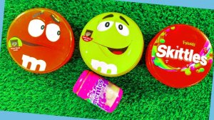 Мультики про конфетки. Мультики про распаковку 3 коробочек M&M's с конфетками для детей и малышей.