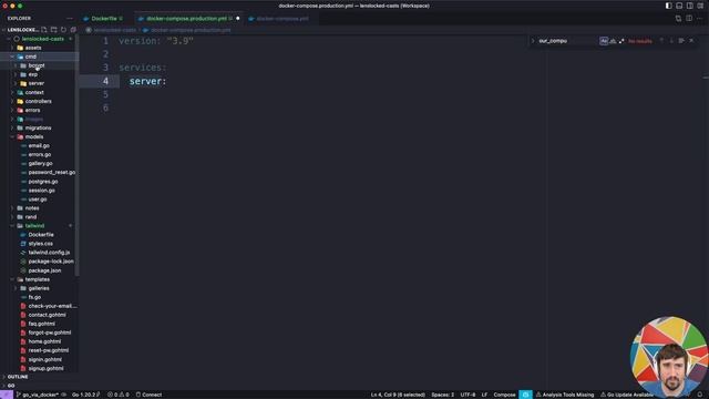 245 - Running our Go Server via Docker смотреть онлайн