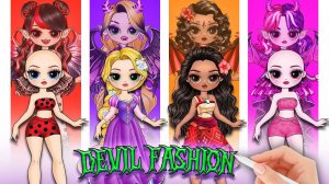 Принцессы Диснея и Среды Загораются модой на бумажных кукол Sanrio Fashion DIY