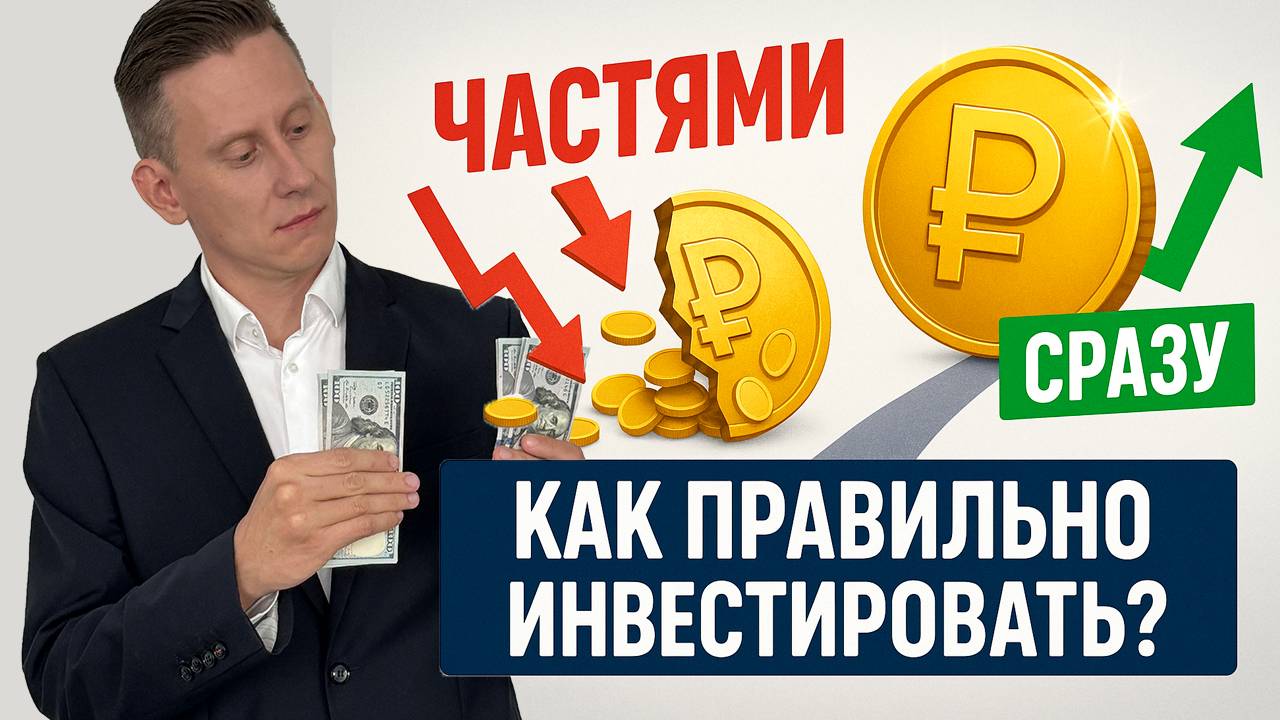 КАК ПРАВИЛЬНО ИНВЕСТИРОВАТЬ: Всю сумму или частями? Куда вложить 5000000-6000000 рублей? смотреть онлайн