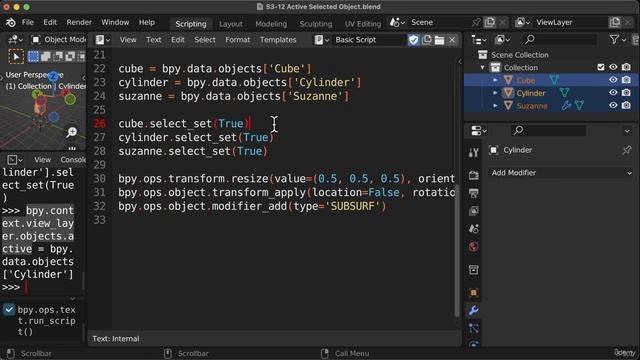 3_11. S3-12 Active Selected Object смотреть онлайн
