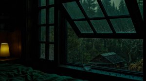 Шум Дождя за Открытым Окном | Ночной Дождь в Деревне для Сна и Спокойствия