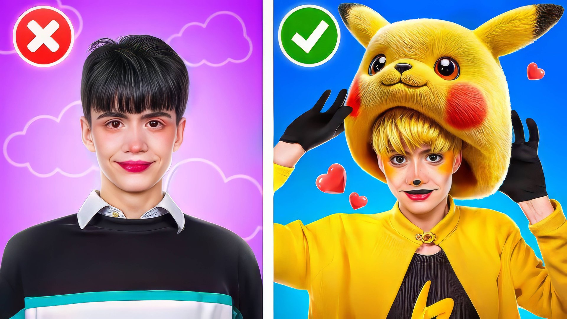 Из Куклы из Игры в Кальмара в Покемона Макияж! Как Стать Популярным в Колледже Покемонов? смотреть онлайн